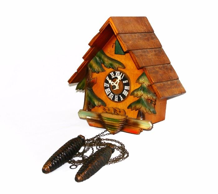 GERMANY CARVED WOOD BLACK FOREST CUCKOO CLOCK