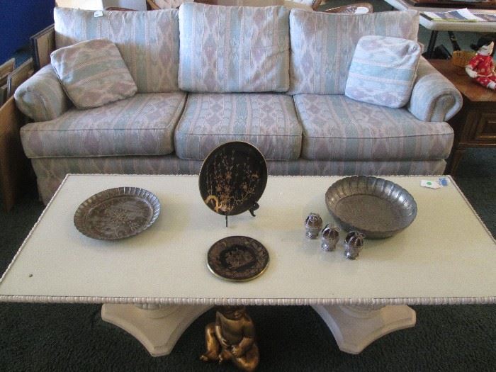 Vintage pedestal base Coffee Table, funky and fun!