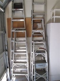 Ladders, many sizes.