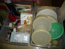 PAPER GOODS, TUPPERWARE