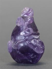 Chinese amethyst snuff bottle, Republican period, 2.25in(H)   