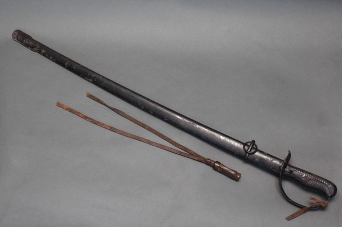 Japanese sword, 19th c., overall: 37in(L)     