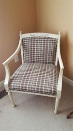 Plaid arm chair    $60
