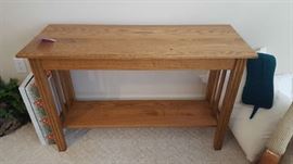 Oak console table    $45  Buy ahead