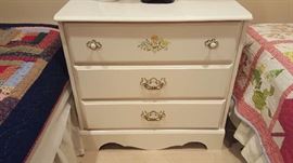 White 3 drawer dresser   $60  Buy ahead