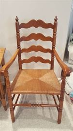 Ladder back chair with arms   $45