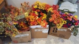 Tons of silk flowers