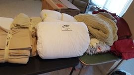 Sheets, blankets and crochet items