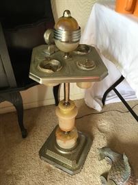 Vintage lighted art-deco smoke stand