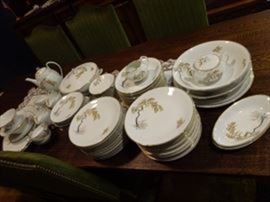 1950-1960 France Limoges China Set. Beautiful pattern.