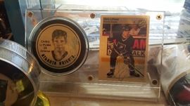 Atlanta Knights hockey Chris Li Puma autographed Puck and card