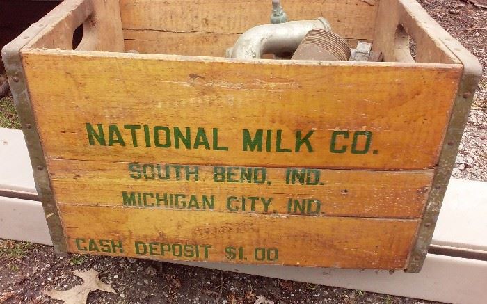 Nation Milk Co Wood Crate