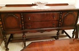 Vintage Sideboard with Original Pulls and Dovetail Construction