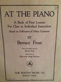 Vintage 1935 At the Piano Lesson Book by Bernice Frost