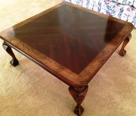 Large Burled Square Coffee Table