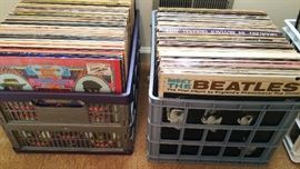Large Collection of Vintage Records, Beatles and Others