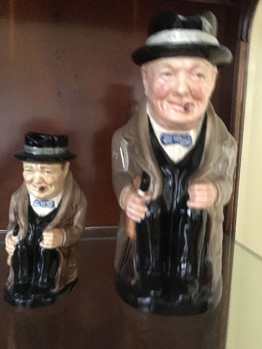 Vintage, Sir Winston Churchill Toby jugs made by the famous Royal Doulton 