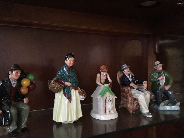 collection of porcelain figurines, Royal Doulton, signed and numbered, 1950s