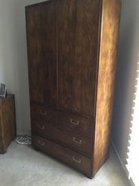 matching armoire to dresser and end tables. solid wood, timeless yet contemporary design