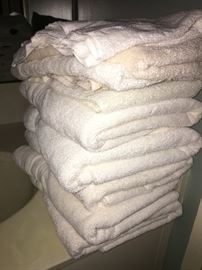 set of white towels