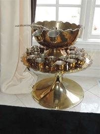 Unique - BRASS Punch Bowl and CUPS...