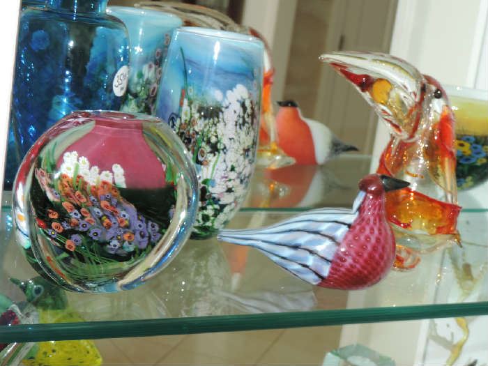 Some of the art-glass collection...we stopped counting at 50 pcs... 