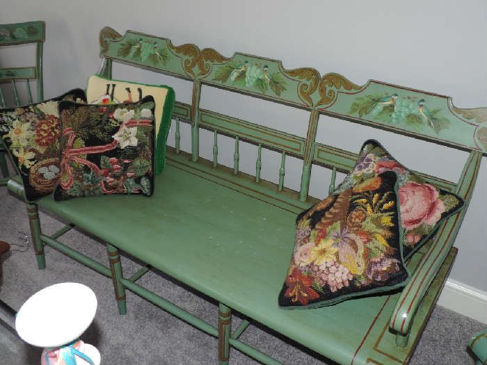 19th Century Painted Long Bench