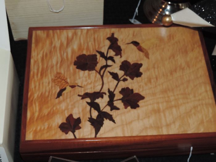 Handmade Inlay Wood Jewelry Box