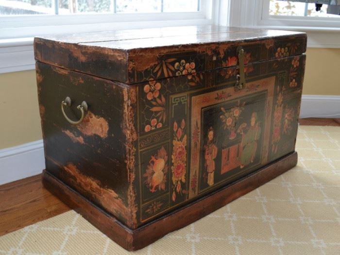 Painted Asian trunk