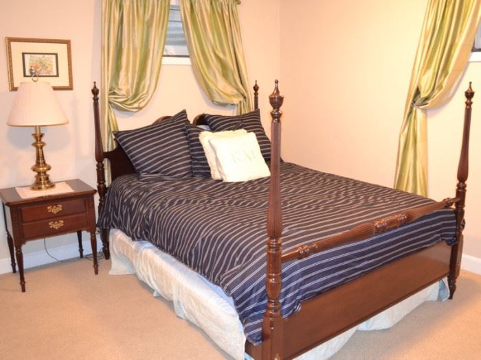 Ethan Allen queen bed and nightstand