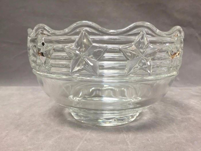 Vintage Tiffany & Co. bowl w/ cut crystal stars, marked Tiffany & Co.	
