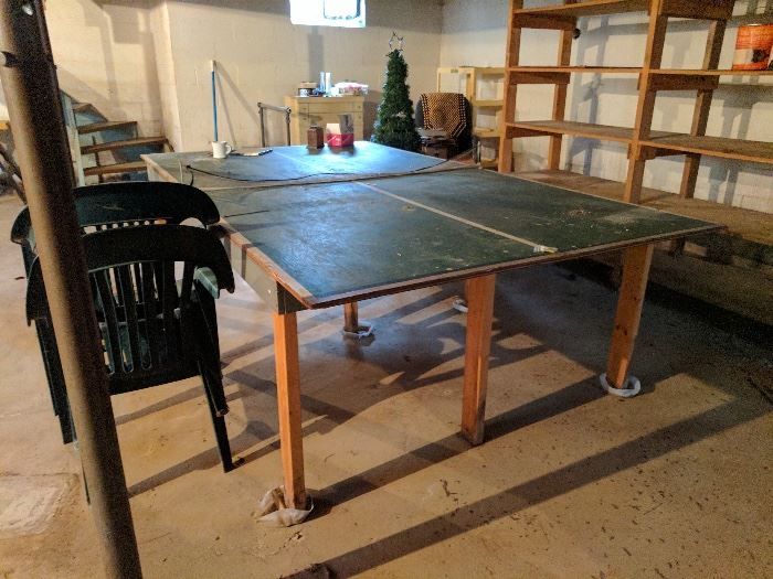 Ping Pong Table and shelves