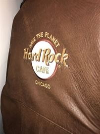 HARD ROCK CAFE LEATHER BOMBER JACKET