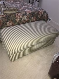 STRIPED OTTOMAN-OPENS!! 48"LONG X 27"WIDE X 17"TALL