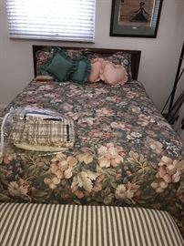 SOLID WOOD QUEEN SIZE HEADBOARD AND MATTRESSES