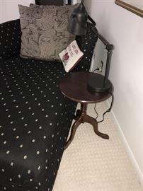 BLACK AND WHITE POLKA-DOT CHASE LOUNGE- 66"LONG X 31"WIDE X 27.5"TALL