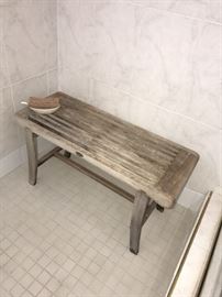 TEAK BATH BENCH