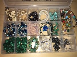 NATURAL STONE JEWELRY- PEARLS, MELOCHITE, TURQUOISE, QUARTZ AND MORE