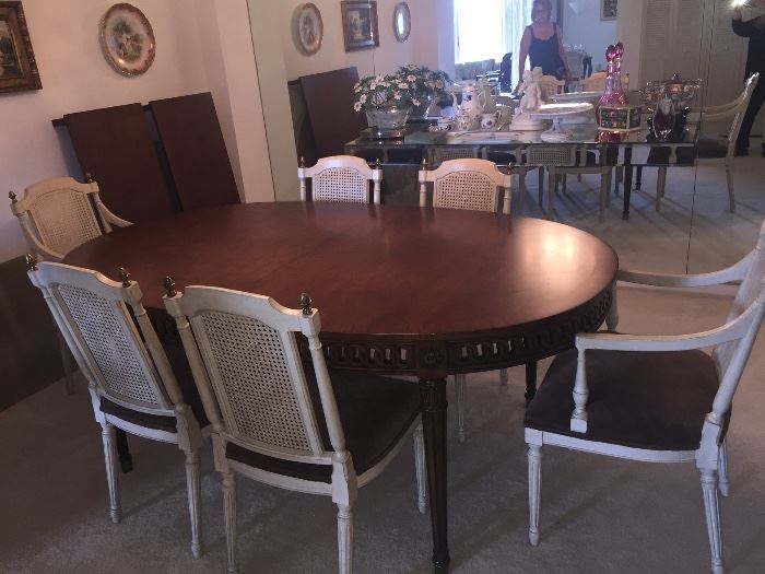 Mid-Century Diningroom Set-6 Chairs + Custom Table Pads  