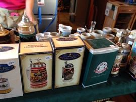 #91 Anheuser Busch 2001 Collectors Club Stein $40
#92 Anheuser Busch 2000 Collectors Club Stein $25
#93 Anheuser Busch 2005 Membership Stein "The Hitch at Home" $25
#94 Anheuser Busch 2001 Anniversary Stein $50