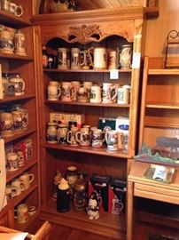 #7 Oak carved bookcase 35.5x13x75 $225