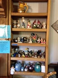 shelf built in NOT FOR SALE. But everything on it is.