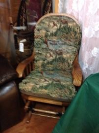 #79 Fish pattern glider rocker $75