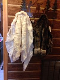#43 White rabbit large coat $40
#44 Regina Glenara fawe fur cape $30