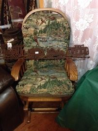 #79 glider rocker w fish print $75