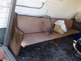 #59 12ft church pew $75