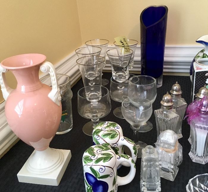 Vases porcelain and Glass