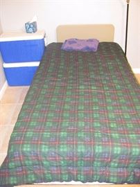 Twin Trundle Bed. No headboard. Cardtable pictured. 