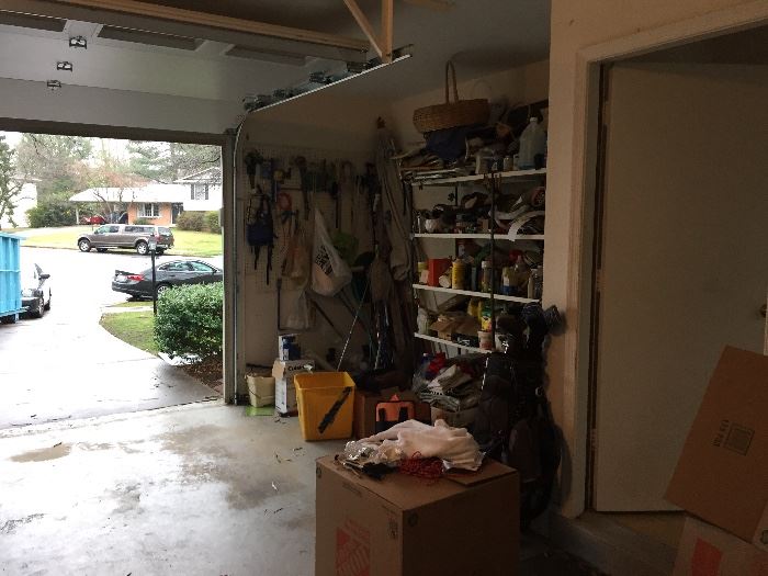 Explore a handyman's garage.