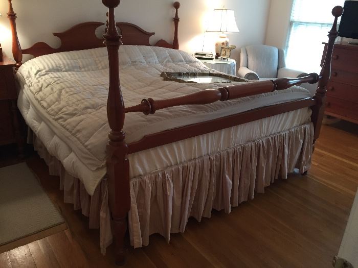 King Size hand made, cherry bed from Kentucky.  